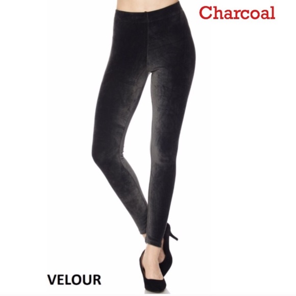 Pants - ❗️Charcoal Velour Super Soft Leggings
